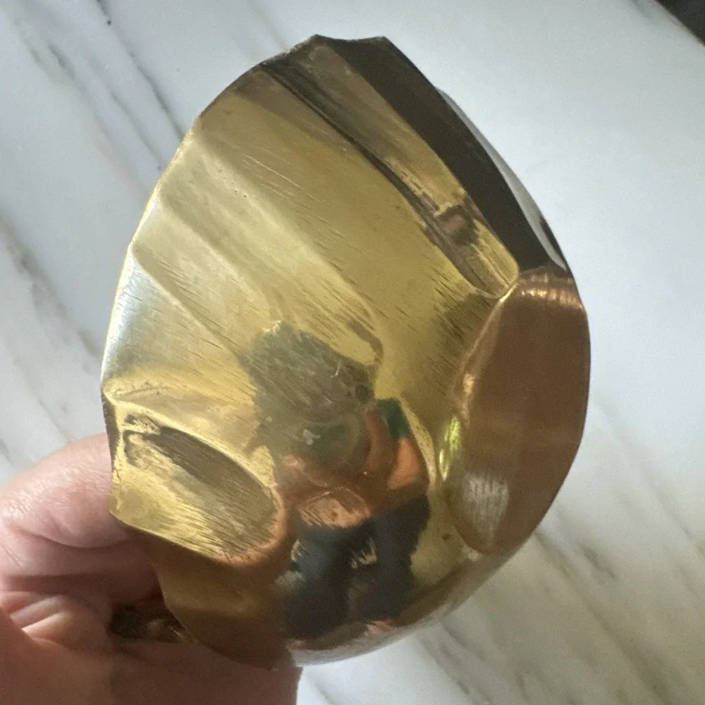 Vintage Solid Brass Oval Cherub Angel Candy Soap Jewelry Trinket Dish India